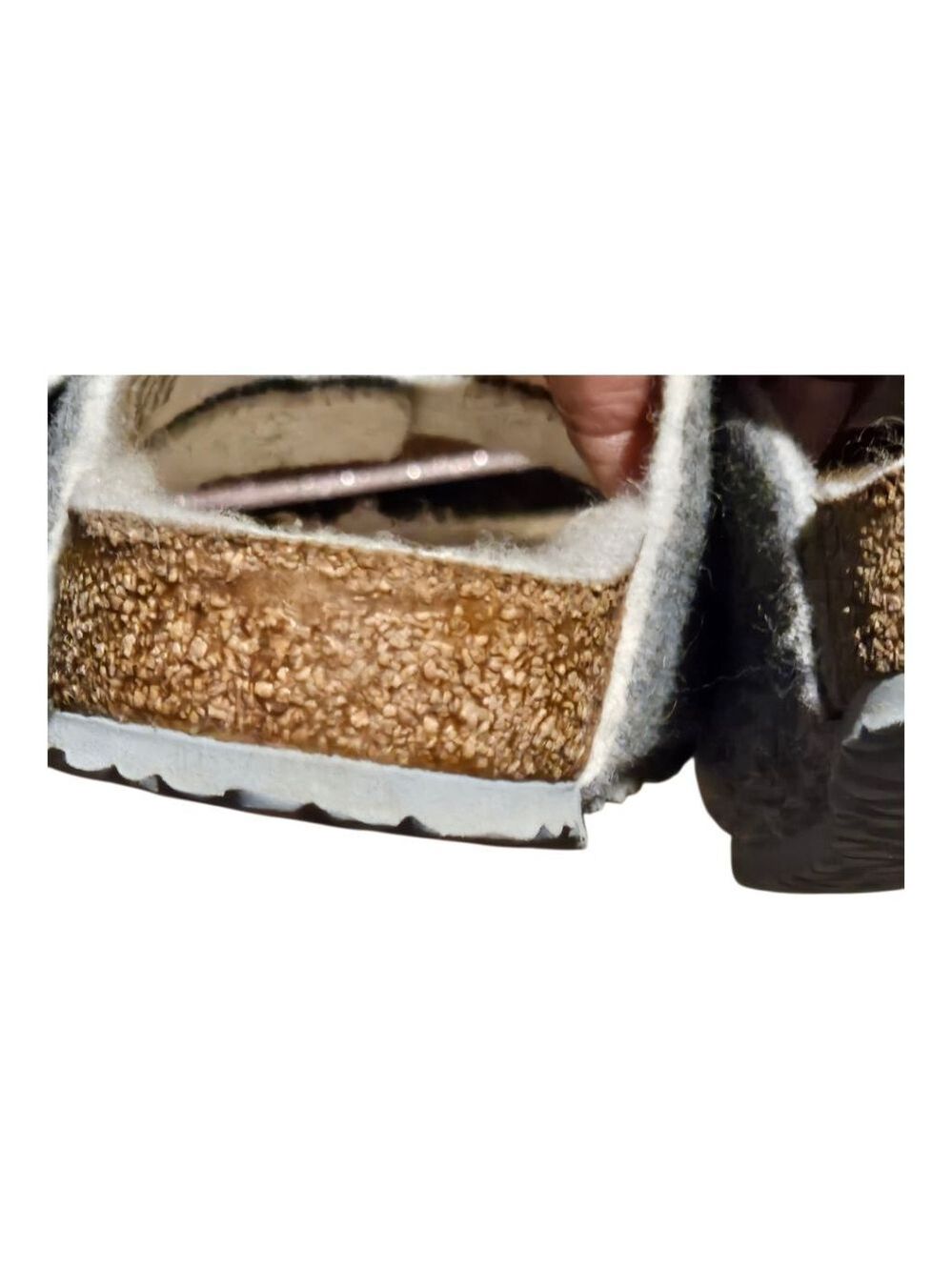 Kids' Birkenstock Grey Beige Shearling Lined Sandals US 2 (Little Girl) - Picture 15 of 15